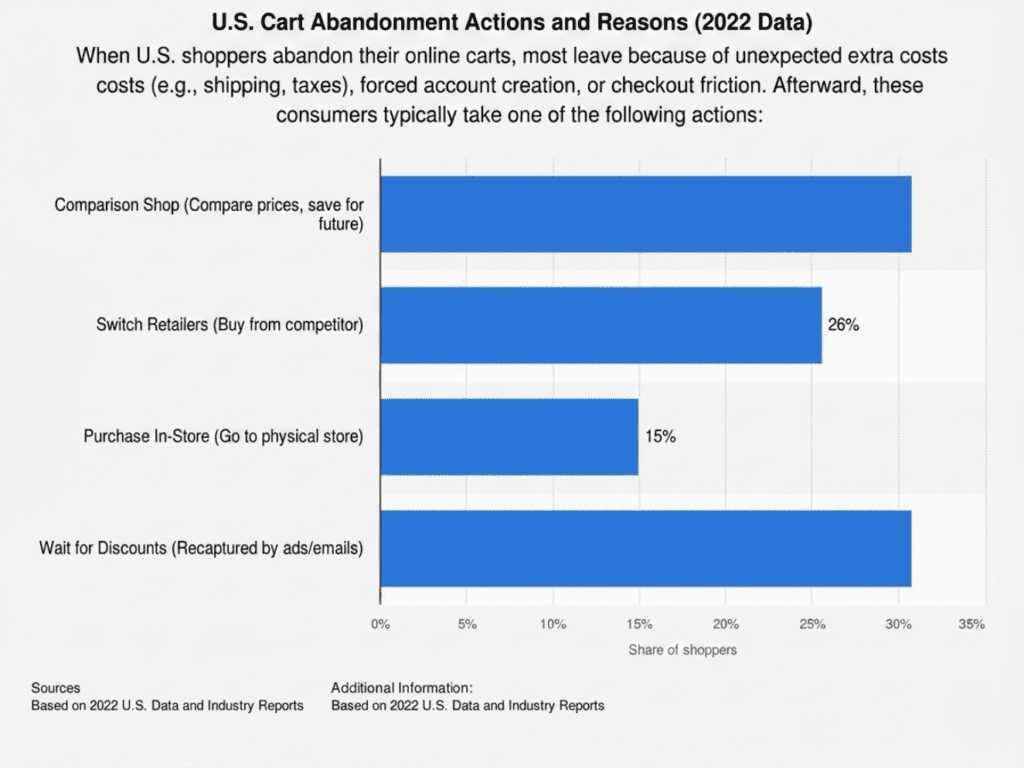 why us shoppers abandon their cart
